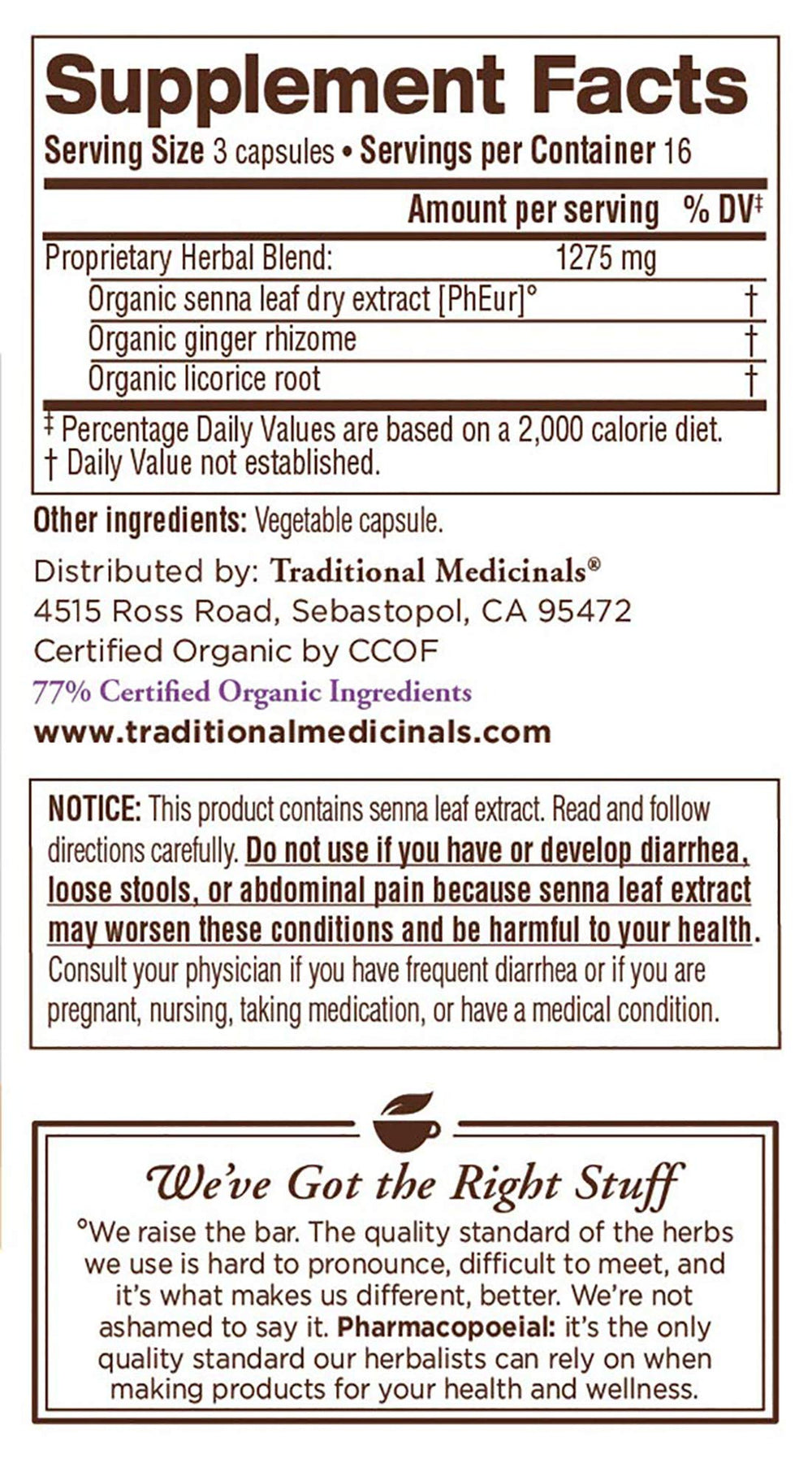 Packaging icons indicating organic ingredients and vegan friendly