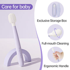 Training toothbrush sized for babies' mouths
