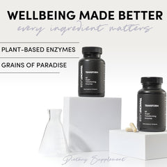 Close-up of Tranont Transform label