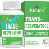 Front view of Sublingual Trans-Resveratrol packaging