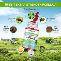 Green tea ingredient in the resveratrol gummy formula