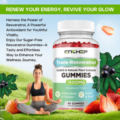 Close-up of strawberry-flavored resveratrol gummies
