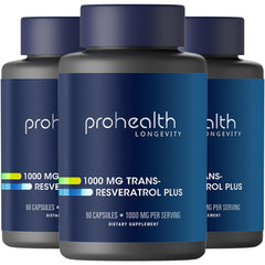 ProHealth Trans-Resveratrol Plus 1000mg bottle front view