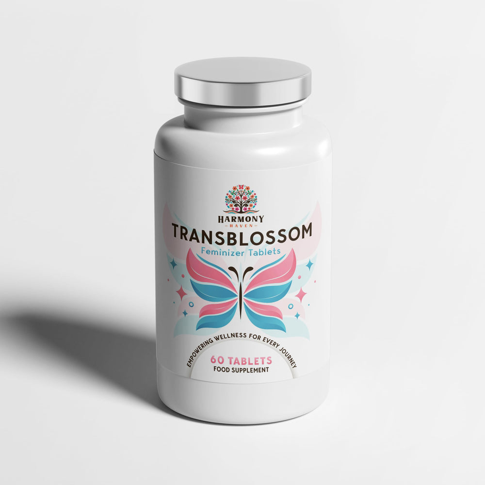 TransBlossom bottle front view on white background