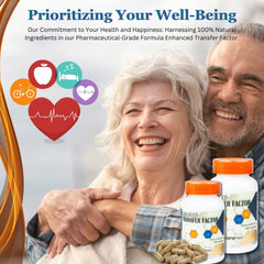 Capsules containing transfer factor for immune support and energy