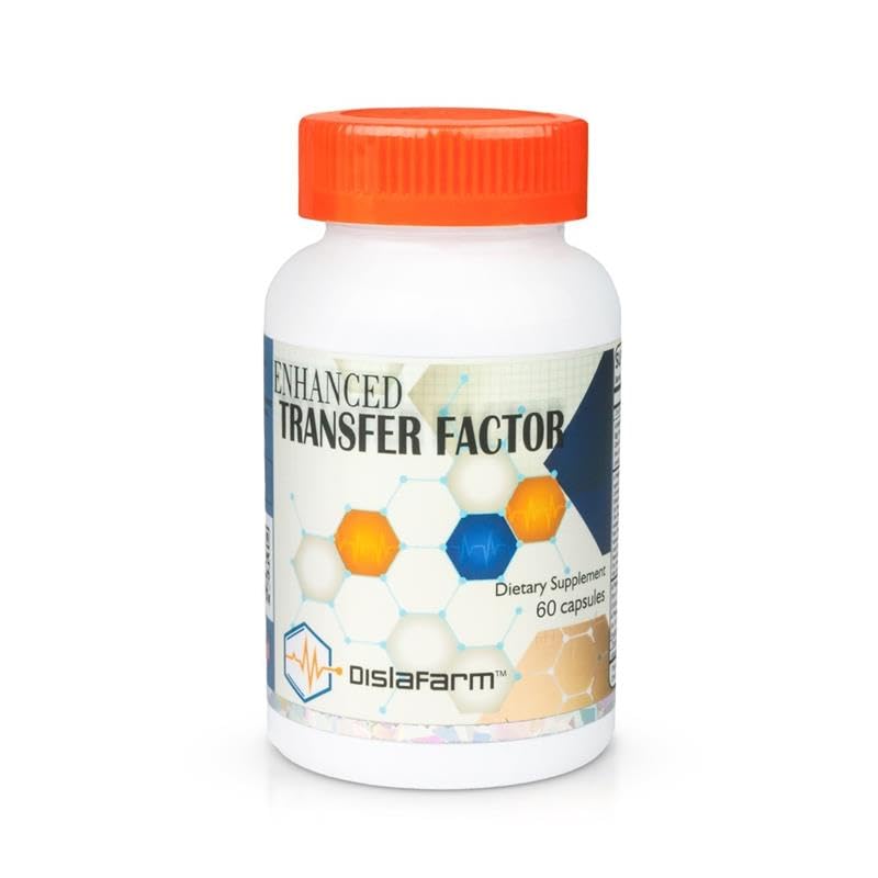 DislaFarm Transfer Factor Enhanced bottle containing 60 capsules