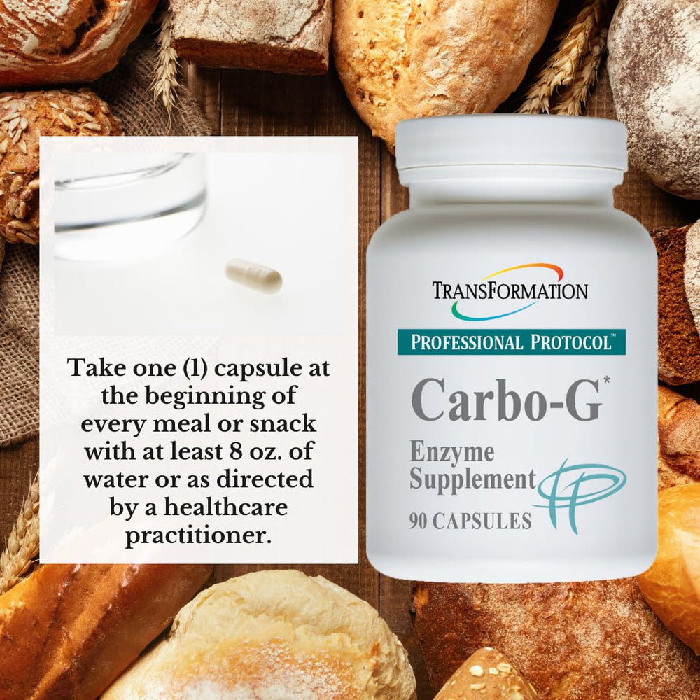 Graphic illustrating gluten digestion and carbohydrate breakdown