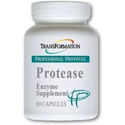 Protease digestive enzyme supplement bottle