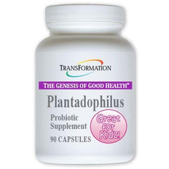 Front view of Plantadophilus probiotic capsules bottle