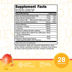 Pour TransformHQ Peach Mango powder into a glass for energy.