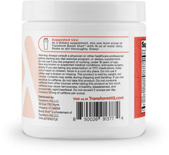 TransformHQ Boost Shot label closeup showing non-GMO gluten-free formula.