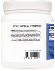 Close-up of pure L-Glutamine powder