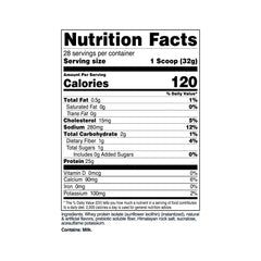 TransformHQ whey protein isolate Vanilla Creme Brulee scoop demonstrating easy mixability