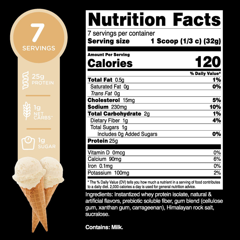 TransformHQ WPI Vanilla powder scoop—precise measurement for convenient daily protein.