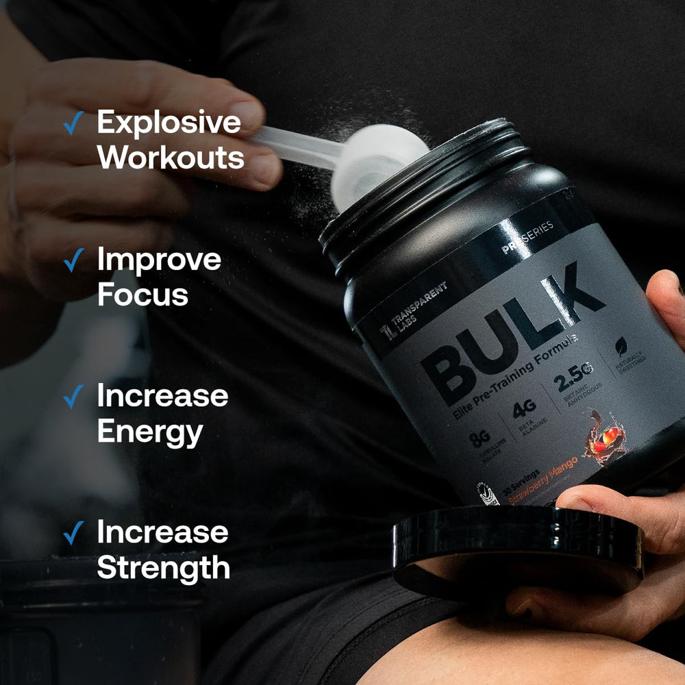 Bold, transparent Bulk Black label showing complete ingredients