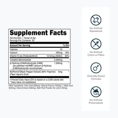 Close-up of the Creatine HMB label