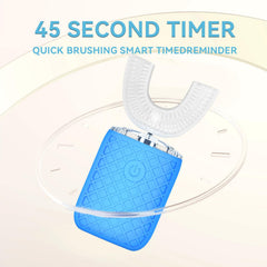 Travel-ready blue case for sonic toothbrush