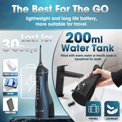 Compact travel case for cordless water flosser