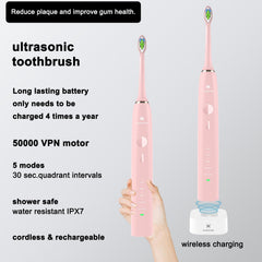 Travel case for the pink 2-in-1 oral care kit