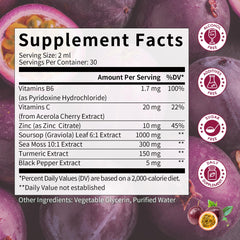 Travel-friendly daily 2 ml liquid drops for wellness