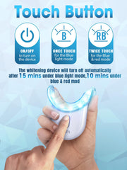 Travel-friendly teeth whitening kit in carry case