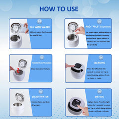 Travel-friendly compact design of ultrasonic cleaner