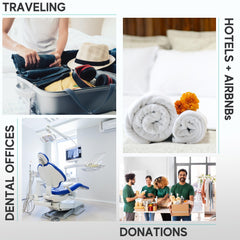 Travel-friendly bulk toothbrushes ideal for hotels, Airbnb, and relief missions.