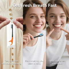 Travel pack of 70 disposable toothbrushes for bulk use