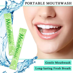 Individual travel mouthwash sachets for carry-on