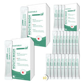 Travel Size Mouthwash Pack of 60 sachets arranged in a row