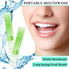 Portable travel-size mouthwash packets for on-the-go freshness