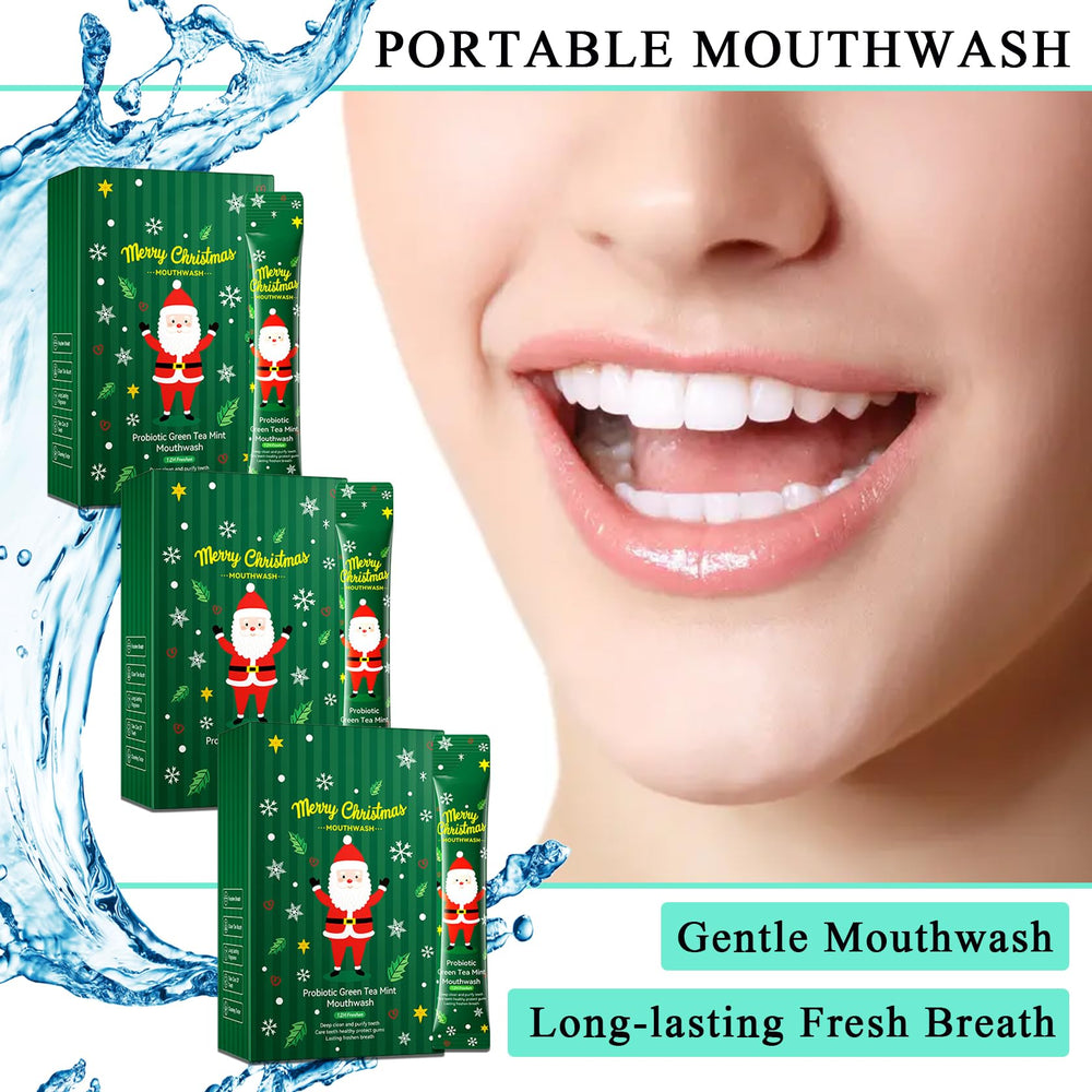 Compact travel mouthwash kit with 60 sachets