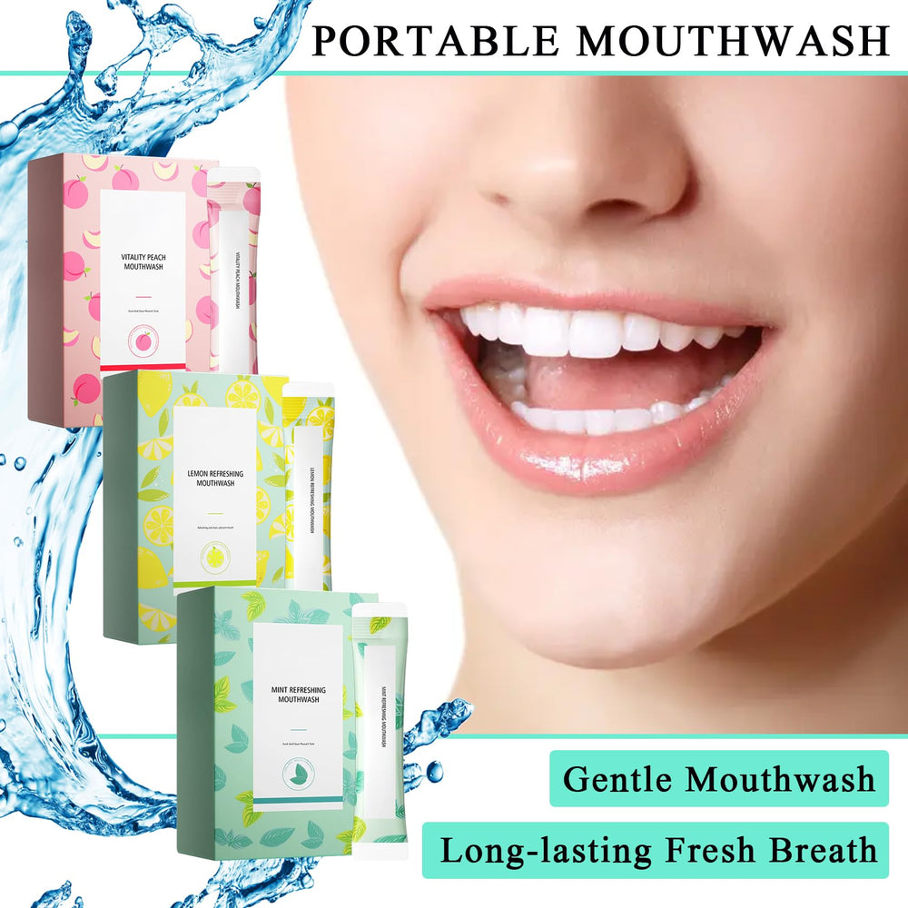 Individually sealed mouthwash sachets for travel
