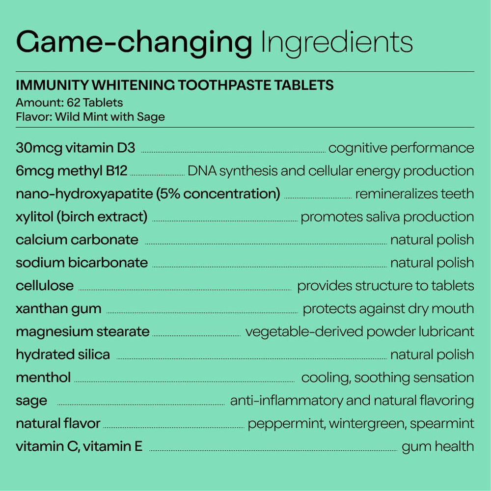 Travel-friendly toothpaste tablets