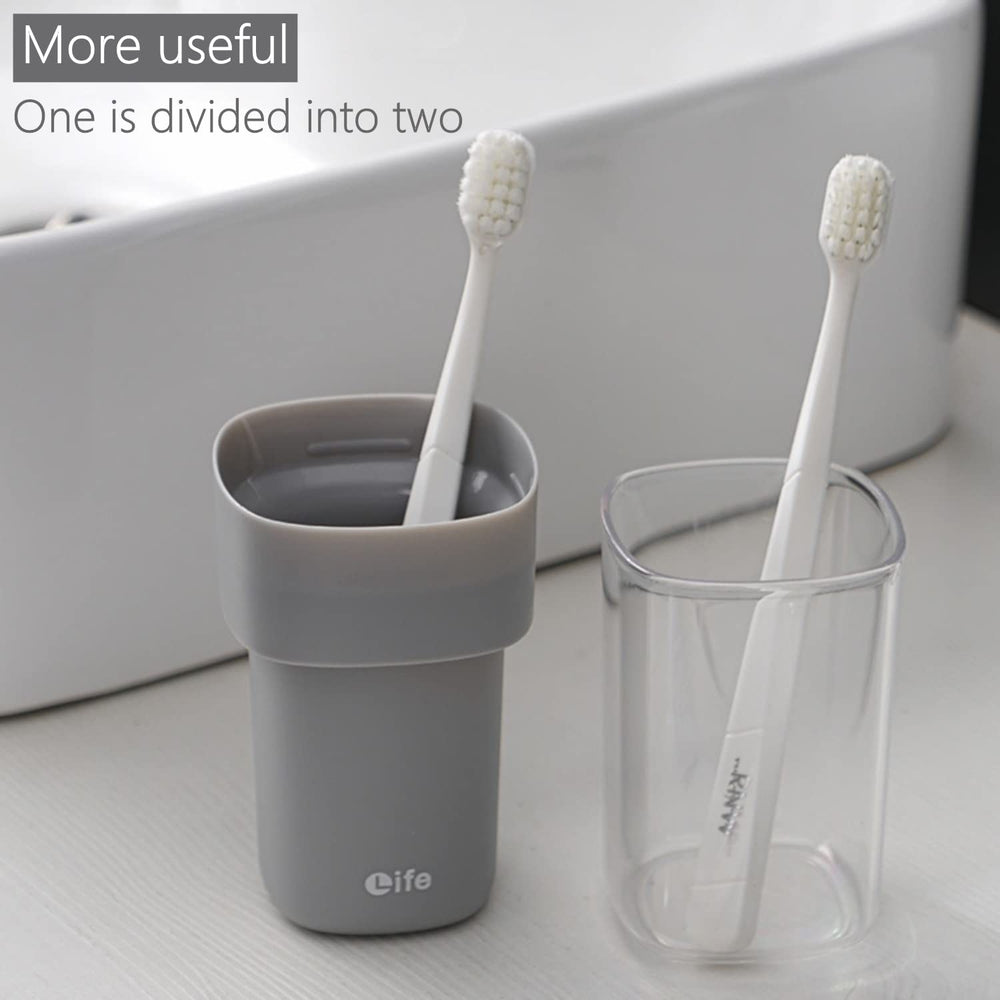 Capacity for 4 regular toothbrushes or 2 electric toothbrushes