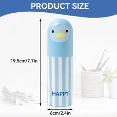 Toothbrush case used as toothpaste cover container