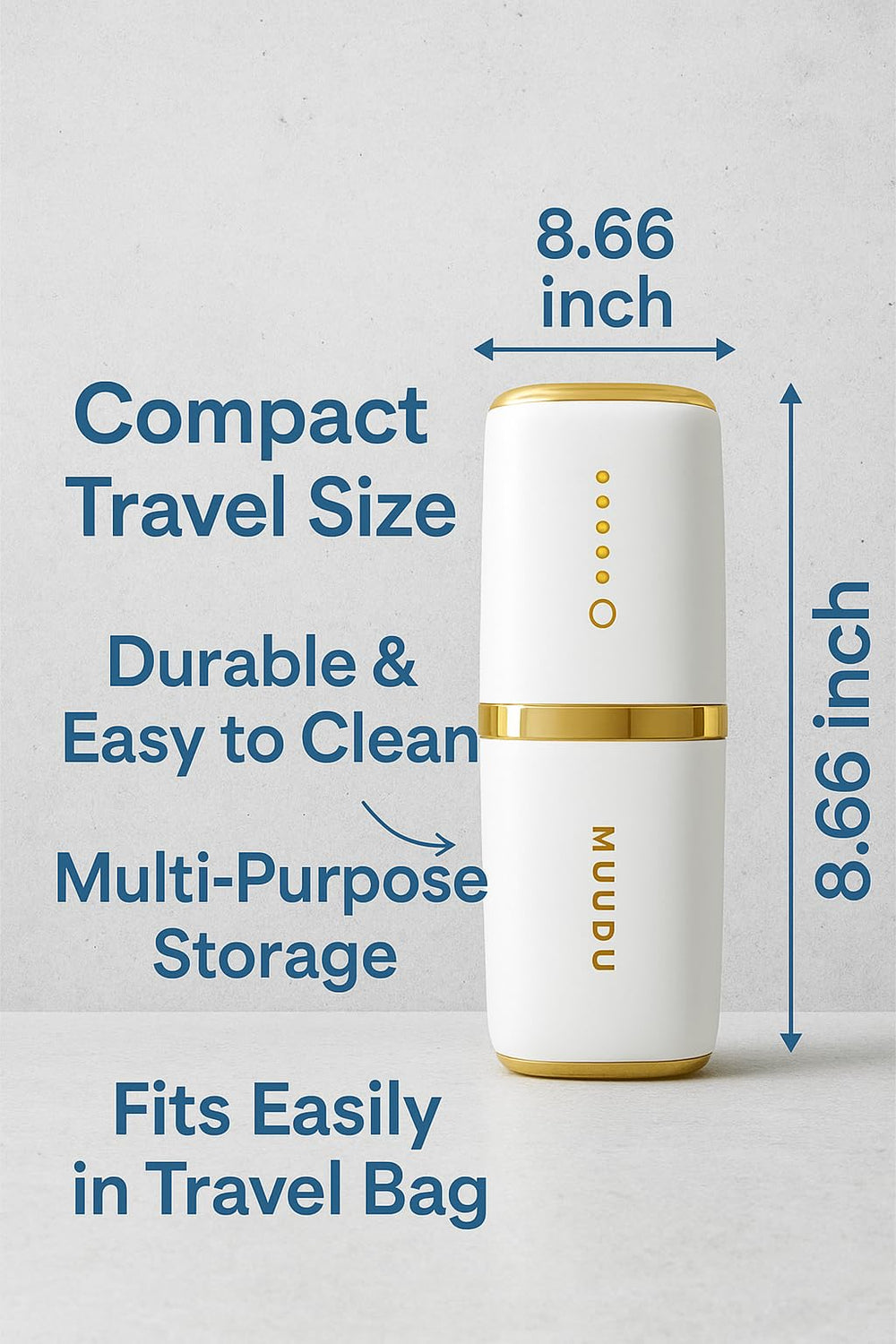 Toothpaste storage compartment inside the dental kit holder