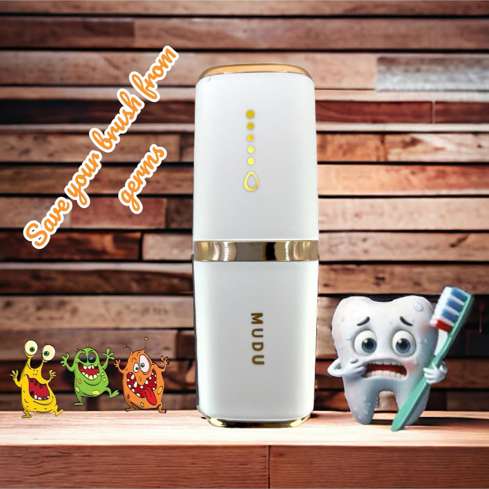 Lightweight travel toothbrush case held in hand