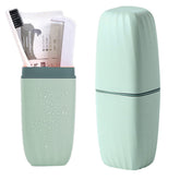 Light blue Travel Toothbrush Cup Case - front view