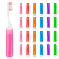 Travel toothbrush 24-piece set – assorted colors