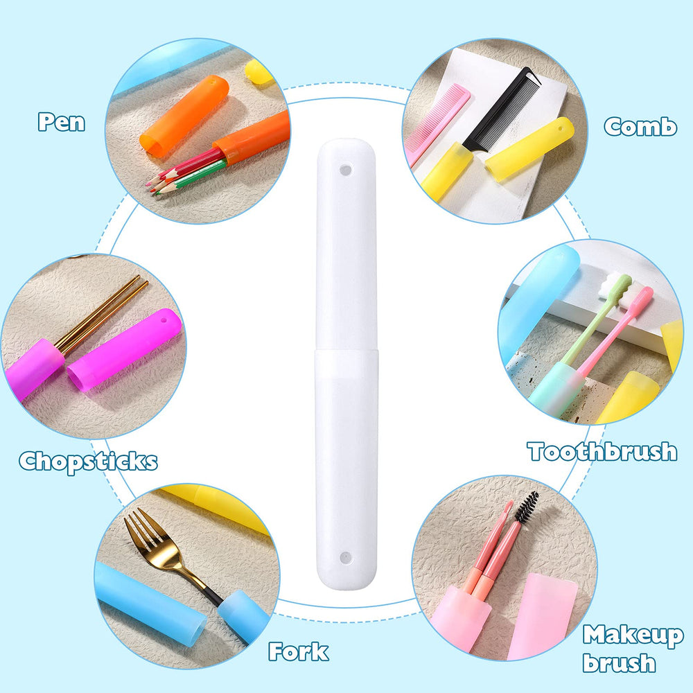 Travel toothbrush holder case orange color