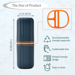 Lotus color travel toothbrush case side view