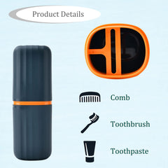 Two-color set navy blue and lotus color toothbrush cases