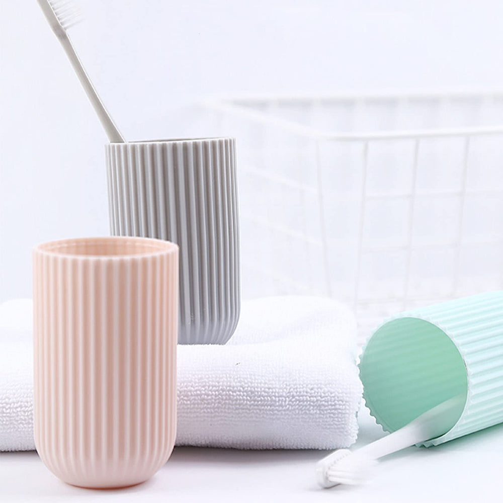 Minimalist travel toothbrush case shown with bag