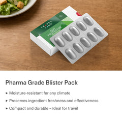 Non-GMO, caffeine-free, sugar-free probiotic formula label