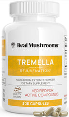 Bottle of Real Mushrooms Tremella Mushroom Capsules – 300 count