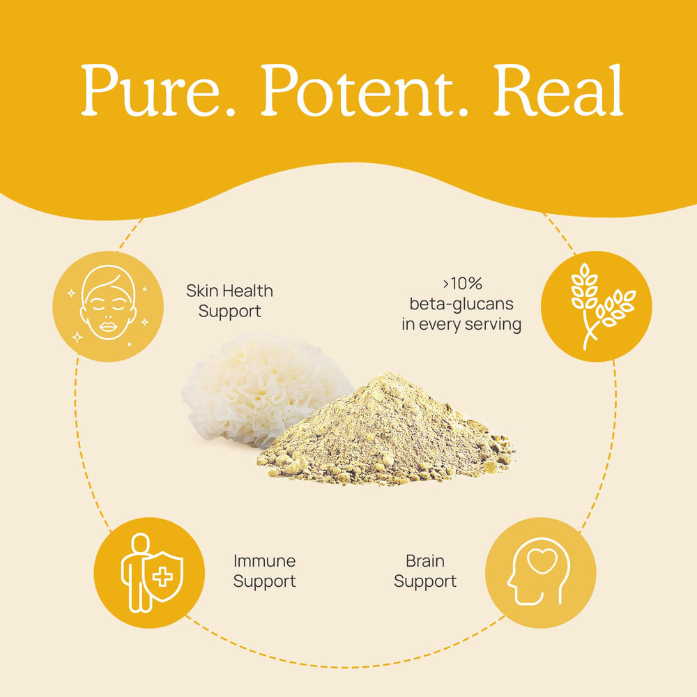 Tremella mushroom capsules packaging with bottle