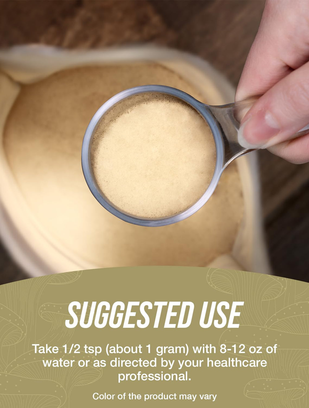 Tremella mushroom powder ingredient panel