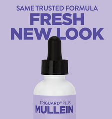 Close-up of TriGuard MULLEIN Plus bottle label