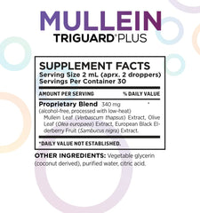 Child-friendly taste of TriGuard MULLEIN Plus liquid tincture